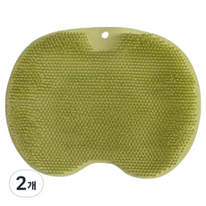 셀리빙 발세척 매트 홈 풋브러쉬, 녹색, 2개, 1개입