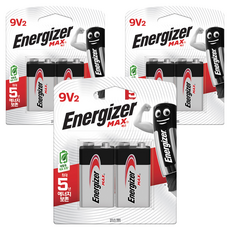 Energizer 勁量 Max 鹼性 9V 特殊電池, 2入, 3個