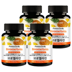 뉴트리디데이 브로멜라인 파인애플 파파인, 60정, 4개