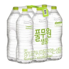 풀무원샘물 무라벨 생수, 2L, 6개