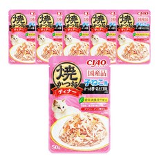 INABA CIAO 啾嚕 鰹魚燒晚餐包 幼貓用 50g, 鰹魚 + 干貝 + 柴魚, 6包