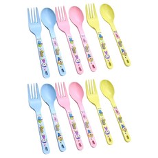 뽀로로 아동용 옥수수 스푼3개 + 포크3개 세트 PR2091, 2세트, 1개