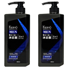 KeSHO 男士三合一沐浴露 800ml 保濕舒爽, 2件
