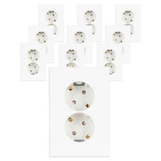 TILINS 第一ECC 2孔插座 白色, 10個