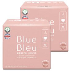 Blue Bleu 棉質包覆褲型衛生棉, M(85~95cm), 4片, 2包