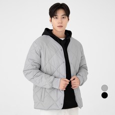 BASE ALPHA ESSENTIALS 男士鑽石菱格紋絎縫夾克