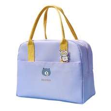 골드팡 휴대용 피크닉 보온 보냉 도시락가방, PURPLE, 1개