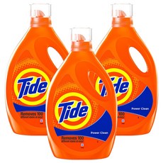 타이드 파워클린 액상세제 본품, 3L, 3개