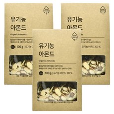 ORGA ZERO 유기농 아몬드 슬라이스, 100g, 3개