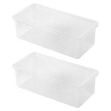 Eumes 筆盒 文具 鉛筆盒 學習用品 收納 整理盒, 透明, 2個