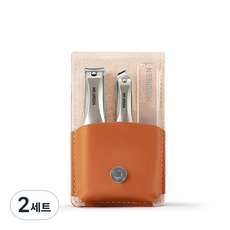 MR.GREEN 不鏽鋼指甲剪3件組 + 高級收納包 MR6303, 棕色, 2套