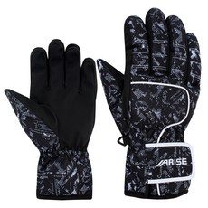 ARISE 男士滑雪手套 AWGA012, 黑色