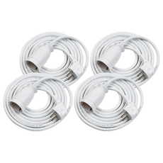 One Stop 移動式1孔延長線, 2m, 白色, 4個