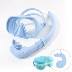 다이비프로 포켓다이브 휴대용 스노쿨링 마스크, 오아시스 블루