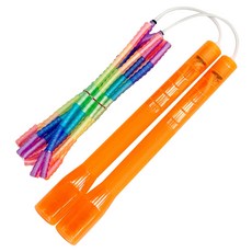 JFROPE 閃亮彩虹軟質串珠跳繩, 橘色