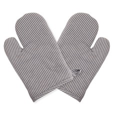 마메 스트라이프 주방 냄비장갑, 그레이 스트라이프, 2개