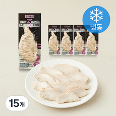 한끼통살 슬림 슬라이스 닭가슴살 스팀블랙페퍼 (냉동), 100g, 15개, 1개입
