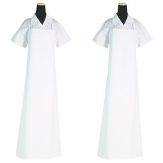 A&G H型聚氨酯大圍裙, 2個, 霧面白色