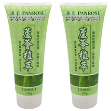 PANROSE 潘柔 天然蘆薈洗面乳 添加蘆薈萃取 保濕不緊繃, 230g, 2條