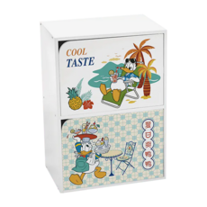 收納王妃 迪士尼唐老鴨雙層櫃 二層木門櫃, 夏日款