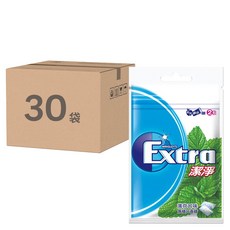 Extra 益齒達 潔淨無糖口香糖 5包 Set, 清新薄荷口味, 獨特藍色微粒配方, 140g, 6袋