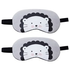 lenwave 角色動物兩用眼罩 灰色獅子, 1入, 2個