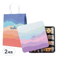 GrainsCookie Cantabile 鐵盒曲奇 32入 + 提袋組, 8種, 2套