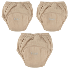 PUKU 藍色企鵝 雲感波浪學習褲 L(100cm) 寶寶學習褲, 茶棕, 3件