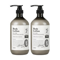基本香氛保濕身體乳 白麝香, 1L, 2瓶