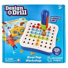 Educational Insights 創意拔釘小站 玩具 Rivet Pop Workshop, 天才工程師, 1盒