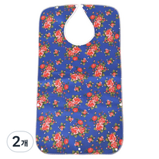 Goodssum 孝親成人防水圍兜 L, 藍玫瑰風格, 2個