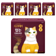 secretday 韓國原裝進口 夜用褲型衛生棉, M, 4片, 5包