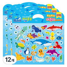 Petit 教育用貼紙 DA6002, 混合顏色, 12個