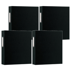 珠友文化 A4 D型檔案夾 3孔 HQ-61303, 黑色, 4本
