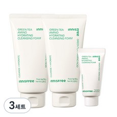 이니스프리 그린티 아미노 수분 클렌징폼 2p 기획세트, 3세트