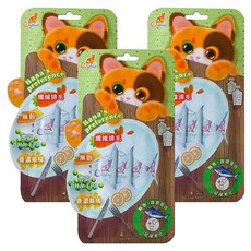 Catfeet 哈娜最愛好吃肉泥 無穀物 化毛配方 條形獨立包裝, 鮪魚 + 膠原蛋白, 60g, 3袋