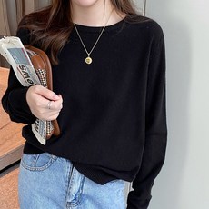 FB8371 圓領長袖打底衫 含棉20%+聚酯纖維80%, 肩寬34cm 胸寬42cm 袖長49cm 全長54cm, 黑