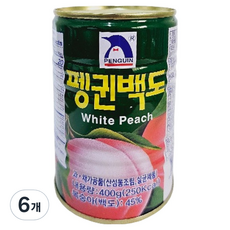 韓國 PENGUIN 企鵝白桃, 6個