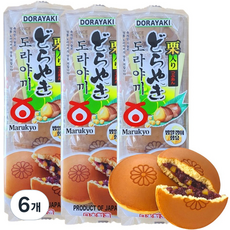 도라야끼 쯔부앙 밤 통단팥 5p, 275g, 6개