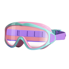 大鏡框防水防霧蛙鏡泳鏡, 馬卡龍綠, 1個