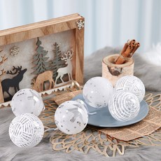 Outing聖誕樹裝飾掛飾透明線球 6入組, 混色