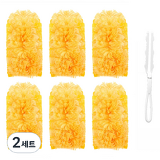 Allhigh 多用途靜電除塵撣 + 除塵器除塵套組, 黃色B, 2套