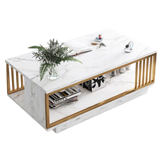 仿大理石紋茶几, 白色