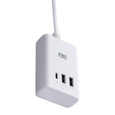 BC 博銓科技 PD20W TYPE-A x 2 + TYPE-C PD + QC 充電延長線, 1.2m, 白色, 1條