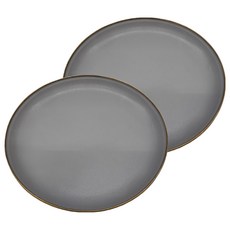 BAREBONES 琺瑯盤組 2個 CKW-358 28 x 2.5cm 340g, 琺瑯盤, 石灰色, 1組