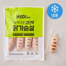 허닭 THE 부드러운 고단백 닭가슴살 (냉동), 1kg, 1개입, 1개