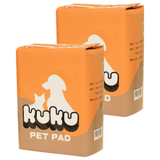 KUKU寵物超速吸尿布墊 100片/包, S(45 x 33cm), 2包