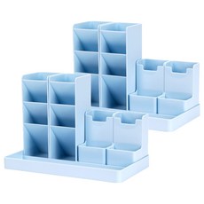 퍼즈생활건강 DIY 아이디어 책상 수납 정리함, 블루, 2개