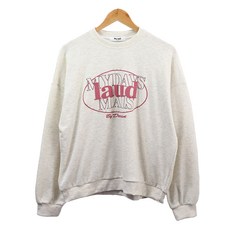 라라온 여성용 면 오버핏 레터링 맨투맨 긴팔 티셔츠 TSP1293