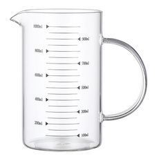 卡特屋 玻璃刻度量杯 無蓋, 1L, 1個